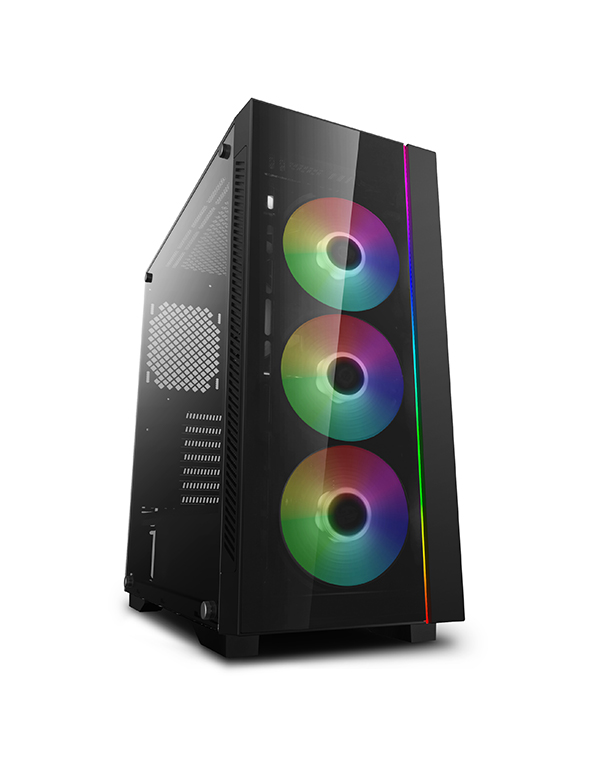 01 (1) DeepCool MATREXX 55 V3 Gaming Case black with 4 ARGB fans