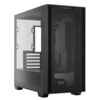 ASUS PRIME A21 mATX Gaming Case black chassis front view