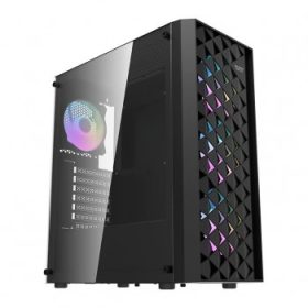 AIGO DarkFlash DK351 Gaming Case black with 4 ARGB fans