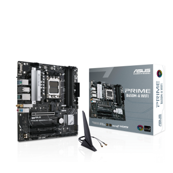 Asus PRIME B650M‑A WIFI DDR5 AMD AM5 microATX motherboard top view