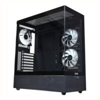 EASE EC123B Gaming Case with tempered glass and ARGB fans