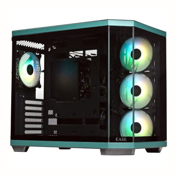 EASE EC124B Pro Gaming Case with ARGB fans and tempered glass panels
