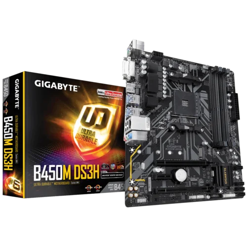 Gigabyte B450 Ultra Durable Motherboard top view