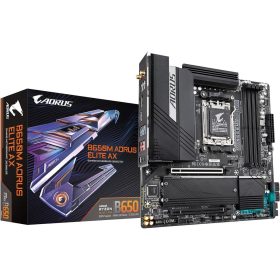 Gigabyte B650M Aorus Elite AX DDR5 AMD AM5 microATX motherboard top view