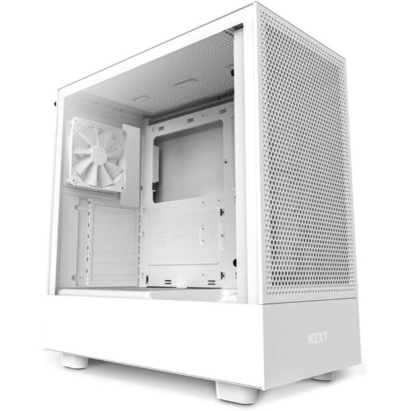 NZXT H5 Flow Compact Mid‑Tower Airflow Case Black front mesh panel