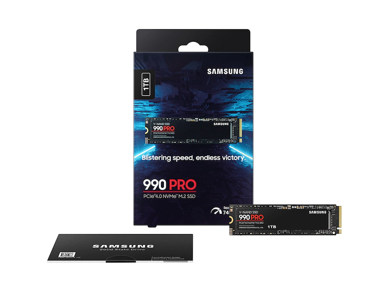 Samsung 990 Pro 1TB SSD PCIe Gen4 NVMe internal storage