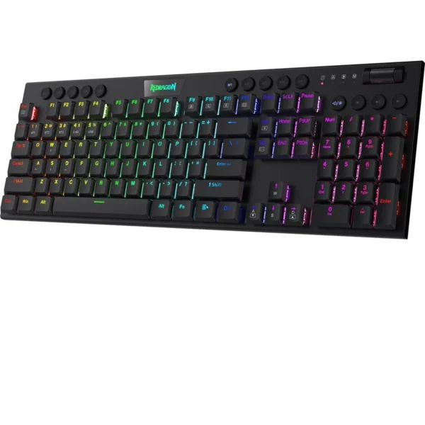 Redragon K618 Horus Wireless RGB Mechanical Keyboard front view