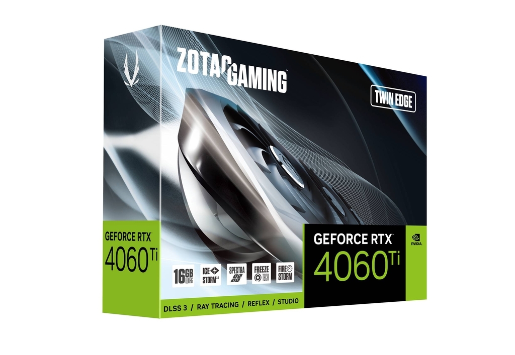 ZOTAC RTX 4060 Ti 16GB Twin Edge graphics card front view