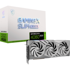 RTX 4080 SUPER MSI Gaming X Slim white graphics card
