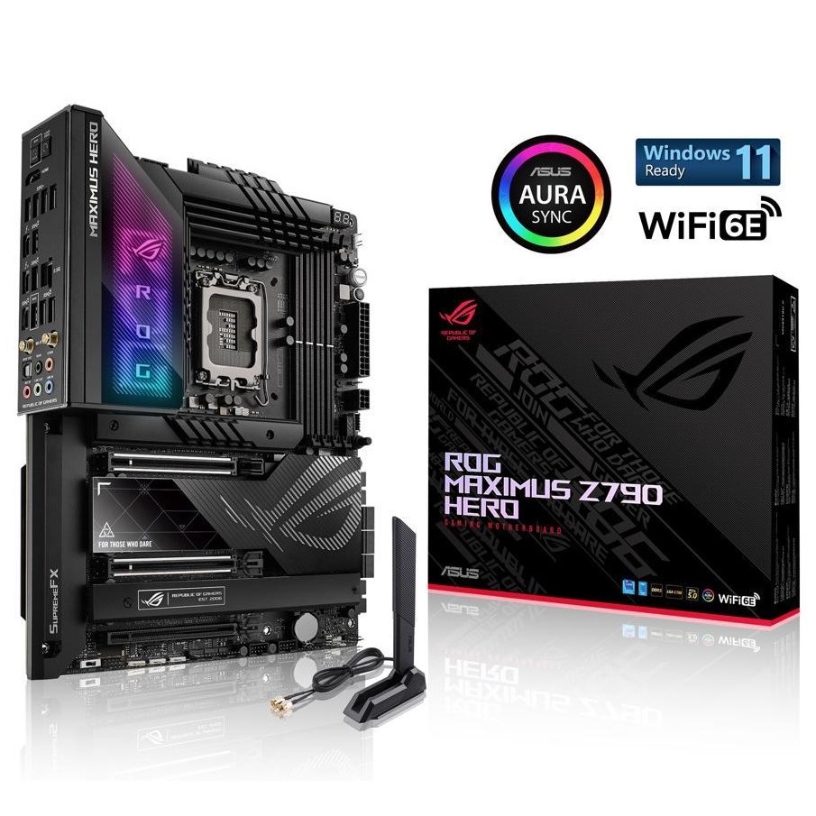 ROG STRIX Z790 MAXIMUS HERO motherboard board top view