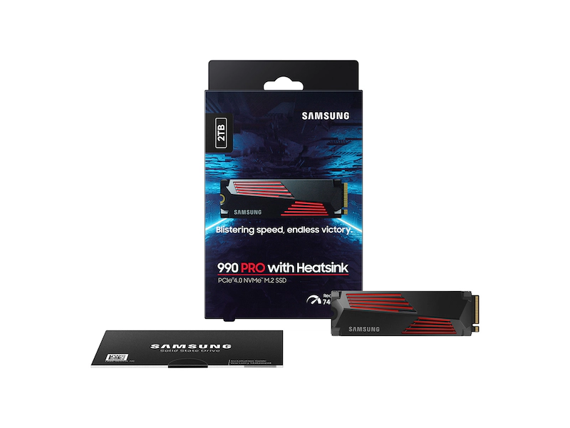Samsung 990 Pro 2TB Heatsink NVMe SSD PCIe Gen4 Storage