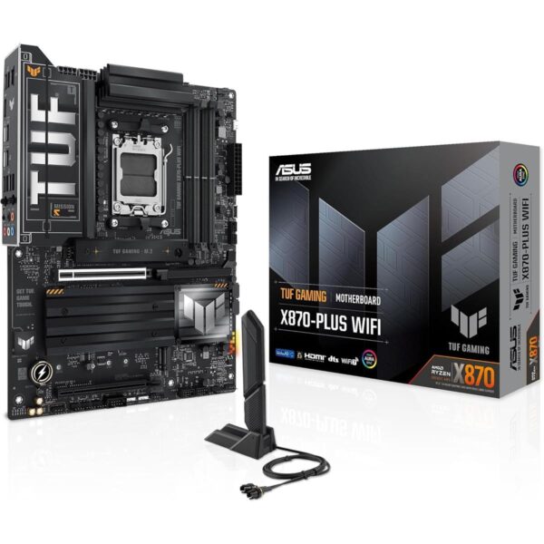 ASUS TUF GAMING X870‑PLUS WIFI motherboard front view