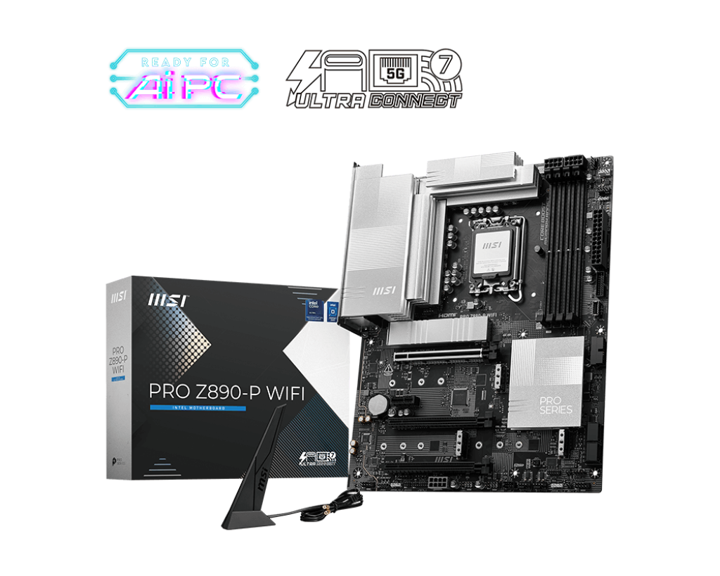 MSI PRO Z890‑P WIFI motherboard front view