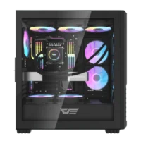 DarkFlash DF2100 ATX Mid Tower Gaming Case with 4 ARGB Fans – Black - Image 3