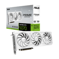 ASUS PRIME RTX 5070 12GB White OC Edition graphics card front view