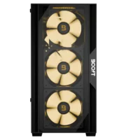 Boost Essential Series E200 Mid Tower Case – 4 Pre-Installed ARGB Fans Tempered Glass - Image 2