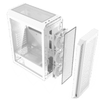 XPG VALOR AIR PLUS Mid-Tower Gaming Case – High Airflow, Pre-Installed Fans, Tempered Glass (WHITE) - Image 2