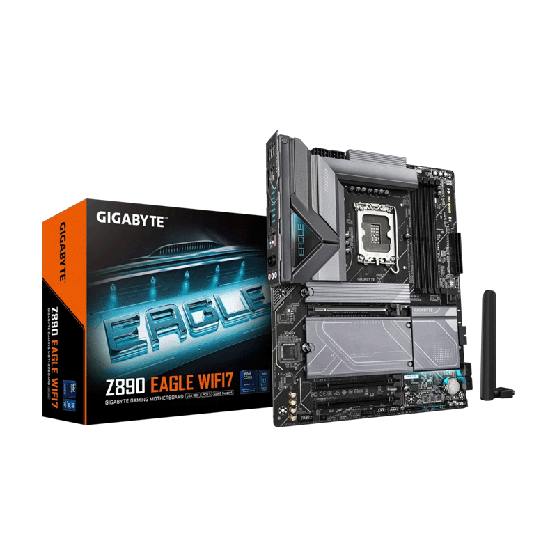 Gigabyte Z890 Eagle WiFi7 DDR5 motherboard Intel LGA1851 layout