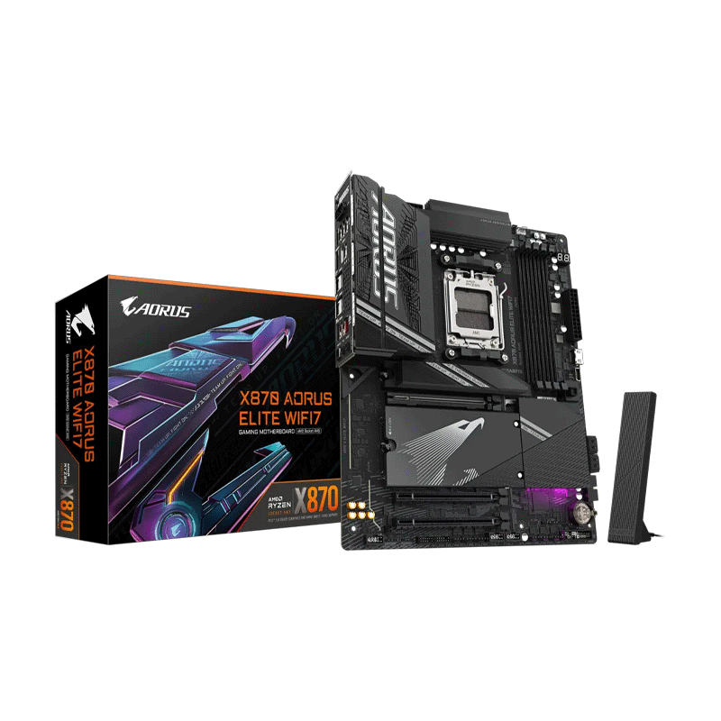 Gigabyte X870 AORUS Elite WiFi7 motherboard AM5 layout