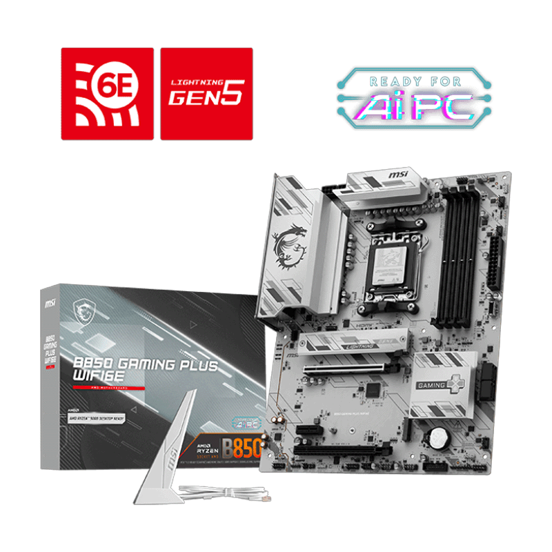 MSI B850 GAMING PLUS WIFI 6E motherboard AMD B850 ATX board