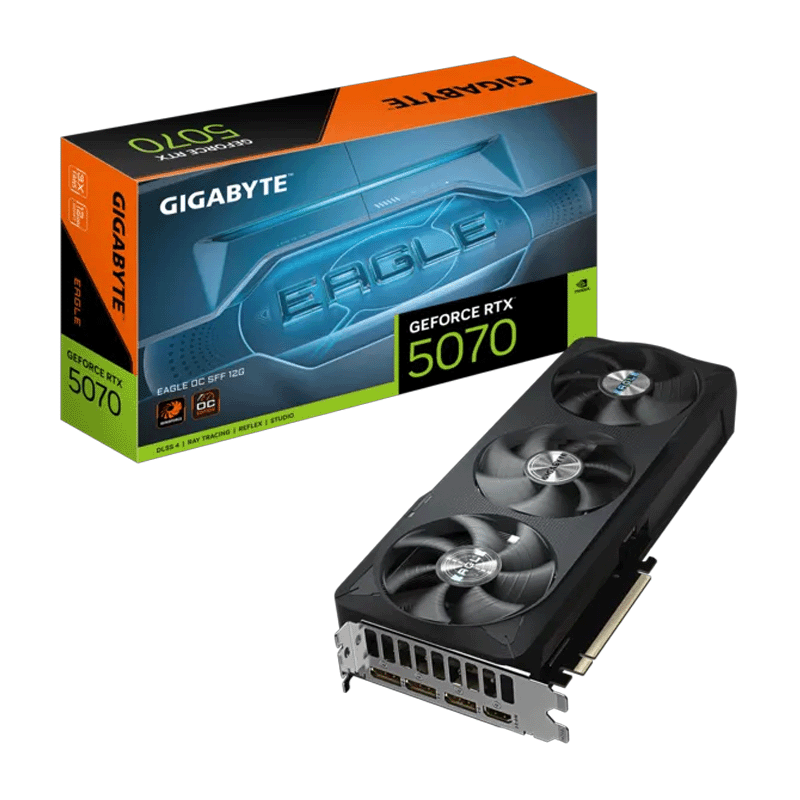 GIGABYTE RTX 5070 EAGLE OC SFF 12GB graphics card front view