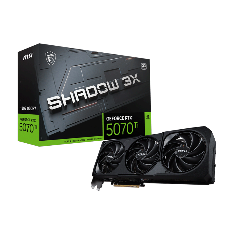 MSI RTX 5070 Ti Shadow 3X OC 16GB graphics card