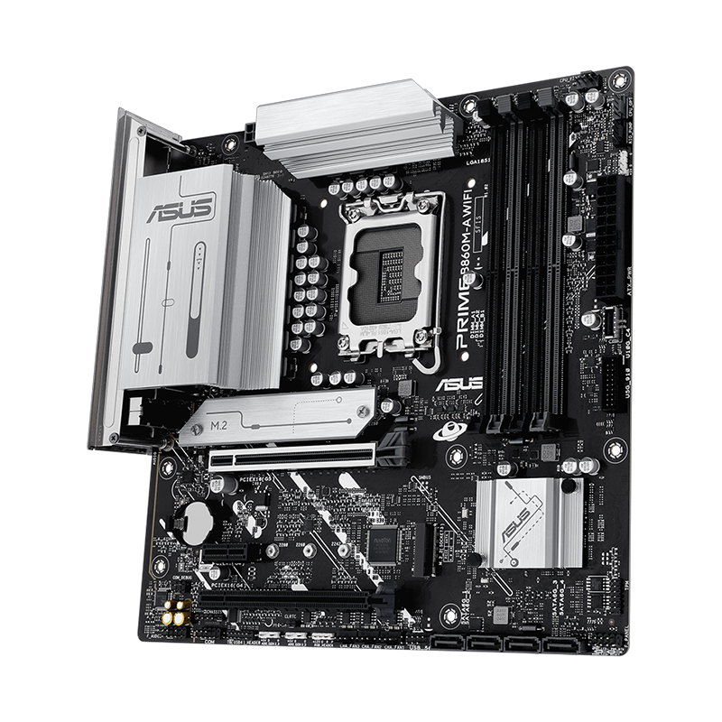 ASUS Prime B860M-A WiFi-CSM DDR5 Micro-ATX motherboard front view