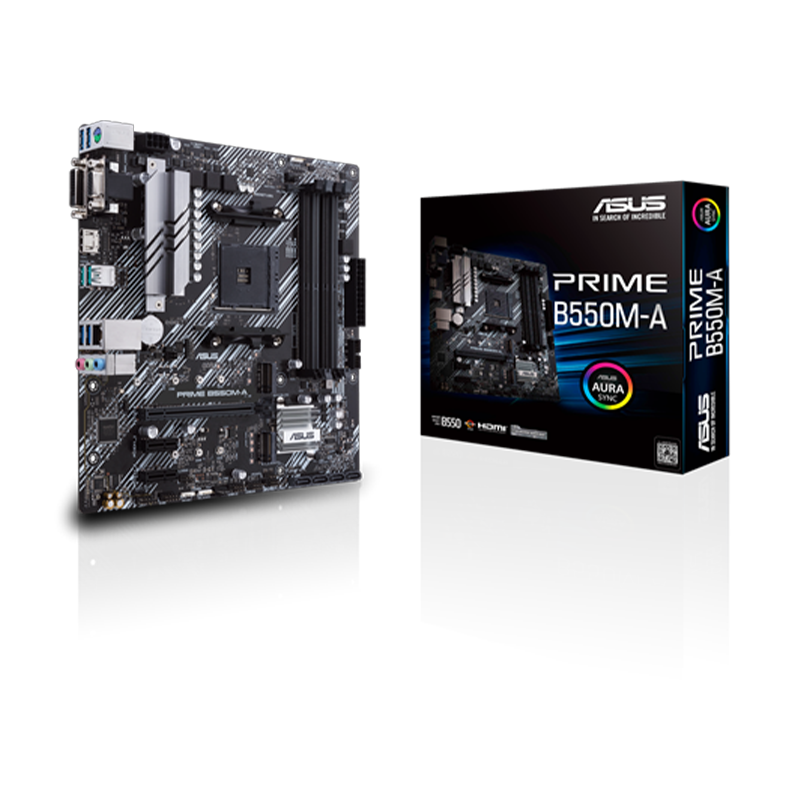 ASUS Prime B550M‑A DDR4 AM4 Micro‑ATX motherboard front view