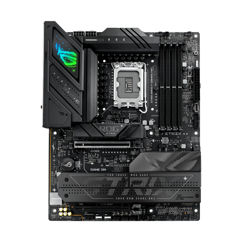 ASUS ROG Strix B860-F gaming WiFi DDR5 motherboard front view