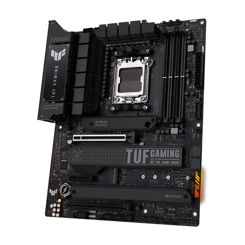 ASUS TUF X670E‑Plus WiFi DDR5 AM5 motherboard front view