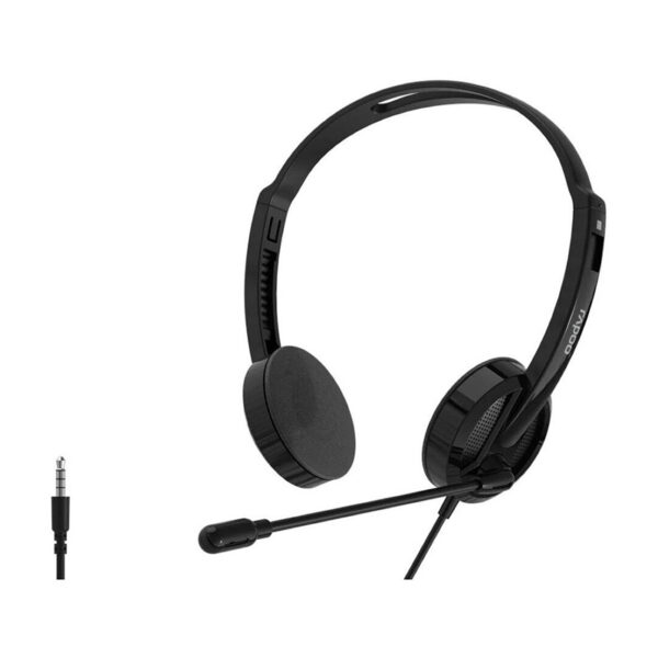 Rapoo H101 wired stereo headset black with 3.5mm jack