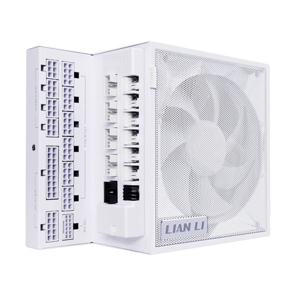 Lian Li EG1000G white EDGE GOLD 1000W PSU front view