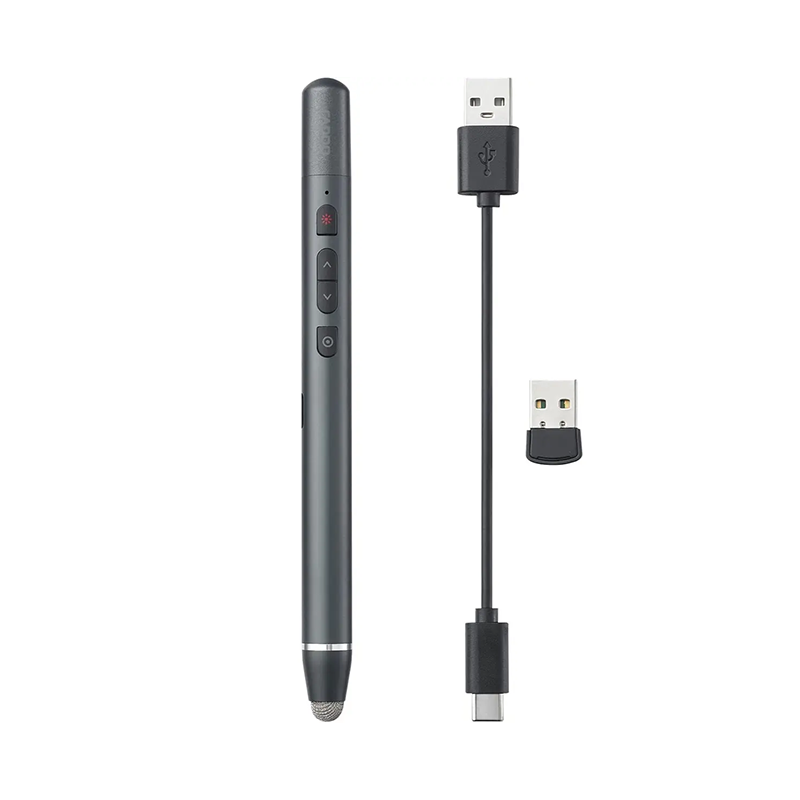 PRESENTER RAPOO XR200 wireless presenter black front view