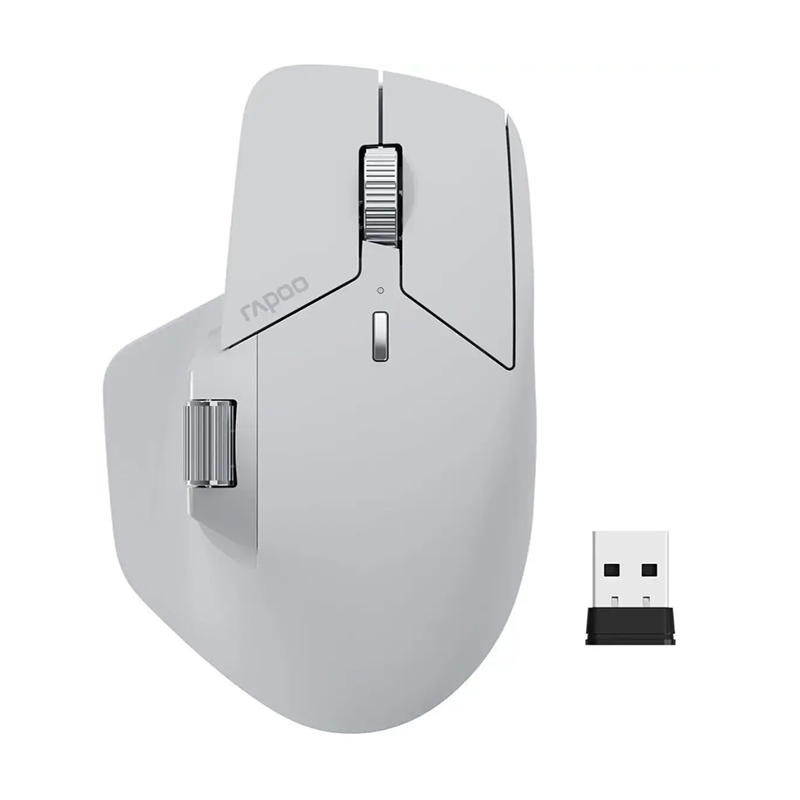 RAPOO MT760L Multi-mode Wireless Mouse Grey White RAPOO MT760L Multi‑mode Wireless Mouse Grey White